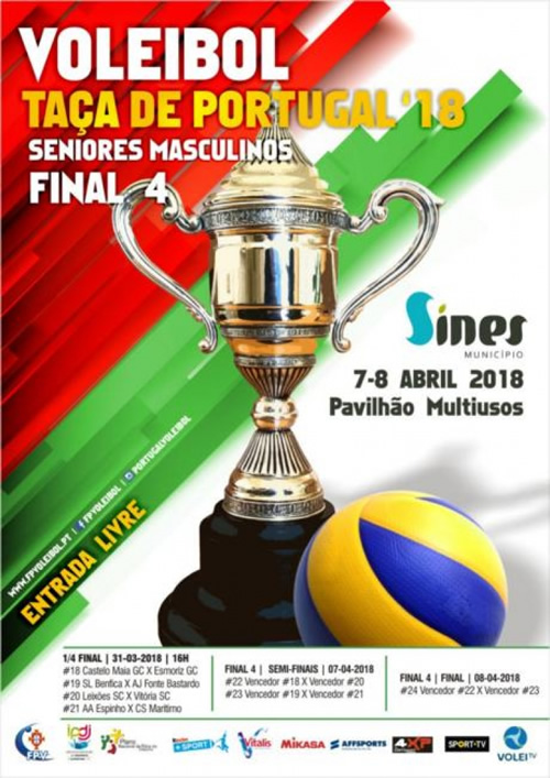 Sport Lisboa e Benfica disputa Final Four Taça Portugal 2018 em Sines