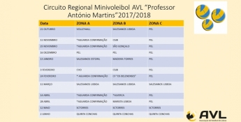 Circuito Regional Mini Voleibol AVL &quot;Professor António Martins&quot; 2017/2018 de regresso com novo formato