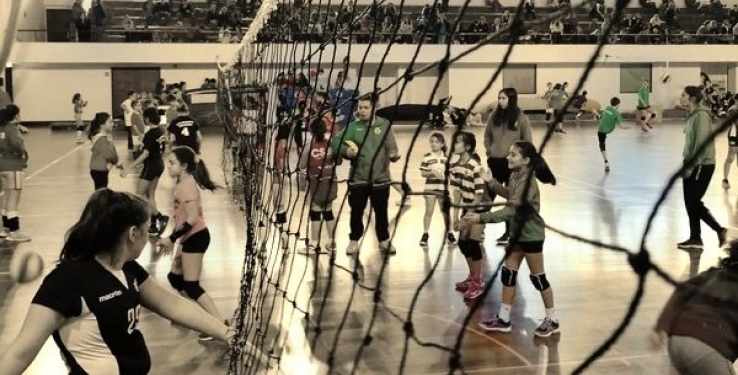 Minis juntam-se para uma manhã de Voleibol